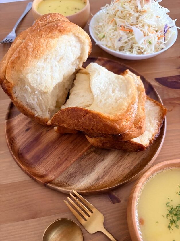 朝食シュガーバターブレッド